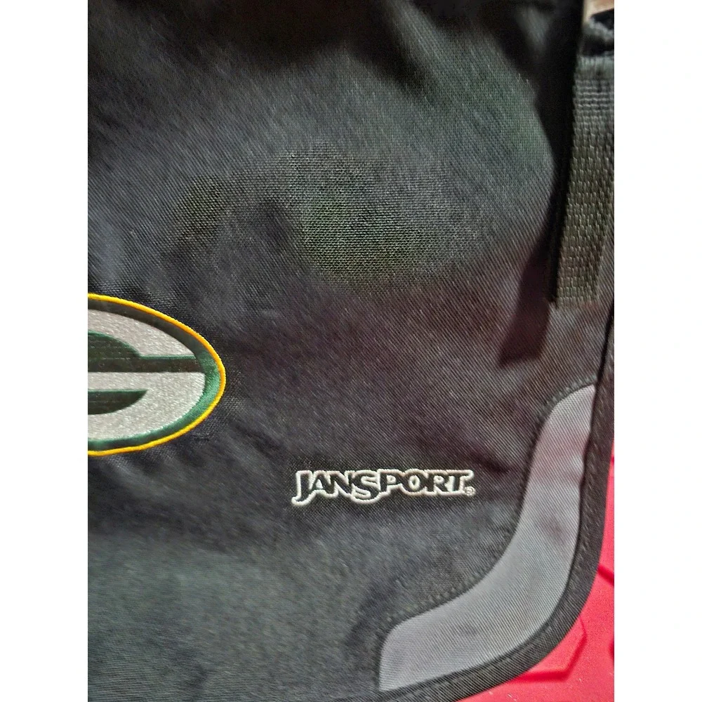 JanSport Green Bay Packers Messenger Bag Black Grey NFL Crossbody Laptop Case